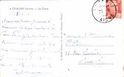 MODERN CARD Chauny Train station