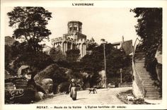 MODERN CARD Auvergne Royat Road of the Valley the Church fortifiee
