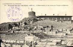 CPA L'Auvergne Illustree Sommet du Puy de Dome L'Observatoire et les ruines du Temple de Mercure