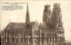 CPA Orleans La Cathedrale Ste Croix Facade Nord