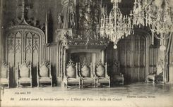 CPA Arras avant la terrible Guerre L'Hotel de Ville Salle du Conseil
