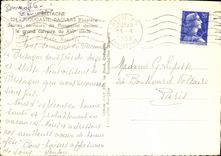 MODERN CARD Brittany Plougastel Daoulas Yellows bell ringers of Plougastel in front of the great martyrdom Bagpipe Folklore