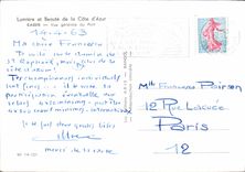 MODERN CARD Light and Beauty of the Dimension of Azure Blackcurrant View of the Port