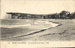 VINTAGE POSTCARD Seas Les Bains View of the Beach