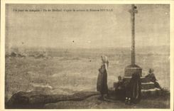 VINTAGE POSTCARD a day of Ile storm of Brehat according to the table of Etienne Boil
