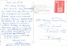 MODERN CARD Lausanne the tower Bel Air