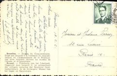 La arcada de Bruselas de la POSTAL de la VENDIMIA del quincuagésimo aniversario fijó por Leopold