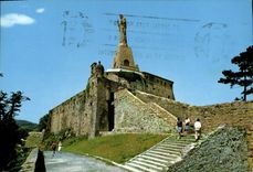 MODERN CARD San Sebastian Monumento Al Sagrado Corazon in el assembles Urgull