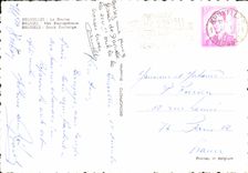 POSTAL MODERNA Bruselas la bolsa de acción