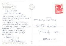 POSTAL MODERNA barco de Napoli Stazlone Marittima