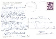 MODERN CARD D' Ischia Ponte Isolated from Ischia