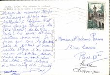 POSTAL MODERNA aire visto Lyon la confluencia del Rhone y del Saone en Mulatiere