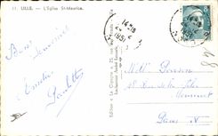 MODERN CARD Lille the Church St Maurice