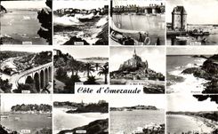 CPM Cote d'Emeraude Mont Saint Michel Cancale Parame St Malo St SErvan Dinan St Briac