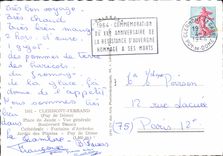 POSTAL MODERNA lugares de la opinión de Clermont-Ferrand del recuerdo de la fuente de Desaix Cathedrale del bulevar de Jaude de Amboise