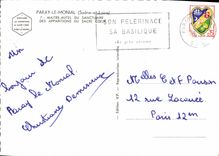 POSTAL MODERNA puente principal del horno de Paray Monial del santuario de los aspectos del corazón de la consagración