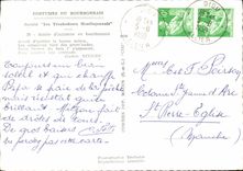 MODERN CARD Costumes Of Bourbonnais the troubadours Montluconnais Folklore