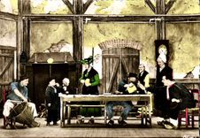 CPM Costumes Du Bourbonnais Les Troubadours Montluconnais Veillee bourbonnaise Folklore 