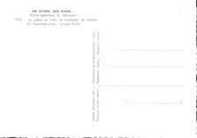 MODERN CARD In Plane On Paris the Place And Arc de Triomphe Etoile