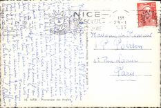 CPM Nice Promenade Des Anglais Bateau