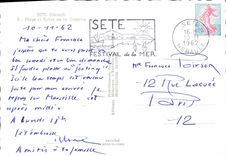 MODERN CARD Sete Beach And Eglise Of the Cornice