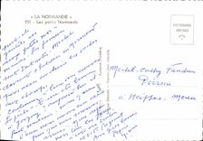 Normando de la POSTAL de la VENDIMIA pequeño los niños del folklore