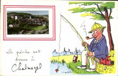 CPA La Peche Est Fomme A Chalmazel Peche Pecheur 