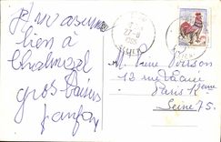 VINTAGE POSTCARD Fishing Is Fomme has Sinning Chalmazel Peche