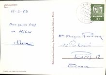 POSTAL MODERNA Dom de Koln Rhin