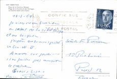 MODERN CARD San Sebastian Playa Of Concha there Relojes