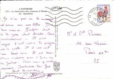 MODERN CARD Auvergne the Manufacture Of the Knives has Thiers Emouleurs Folklore