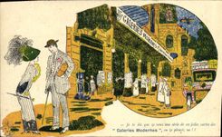 CPA Je Le Dis Que Ze Veux Une Serie De Ces jolies Cartes Des Galeries Modernes