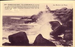 VINTAGE POSTCARD Perros Guirec Ploumanach Rocks Of the Lighthouse