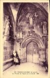 VINTAGE POSTCARD Perros Guirec the Porch Of the Church Of Clearness Woman