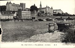 VINTAGE POSTCARD Pau View Gave