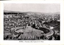 POSTAL Roma Cupola pavimentada panorama Di S Pedro de la VENDIMIA