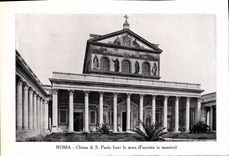 La POSTAL Roma Chiesa Di S Pablo Fuori de la VENDIMIA lo emparedó