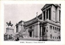 La POSTAL Roma Monumento de la VENDIMIA tiene Vittorio Manuel II