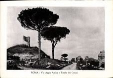 La POSTAL Roma de la VENDIMIA vía Appia Antica E cayó Dei Curiazi
