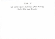 CPM Paris La Conciergerie Du Palais Salle Dite Des Gardes