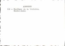 CPM Annecy Basilique De La Visitation Maitre Autel