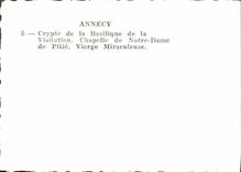 CPM Annecy Crypte De La Basilique De La Visitation Chapelle De Notre Dame De Pitie Vierge Miraculeuse