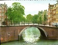 CPM Amsterdam Reguliersgarcaht Met Zeven Bruggen Old Canal With Seven Bridges Following Each other