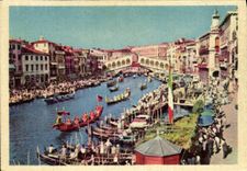 MODERN CARD Venezia Canal Large In Festa Una Festa Caratteristica Del Popolo Venezia