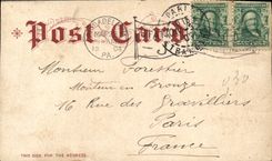 Calles de mercado de la POSTAL de la VENDIMIA Philadelphia