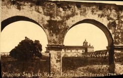CPA Mission San Luis Rey de Francia California 1798