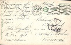 Yarda corta española New Orleans de la POSTAL de la VENDIMIA vieja