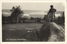 VINTAGE POSTCARD Kragstenen Voksenkollen