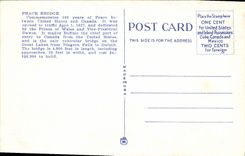 VINTAGE POSTCARD Peace Bridge Buffalo New York