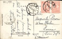Folklore Iasi 1909 de Grigorescu Taranca Rumania de la POSTAL de la VENDIMIA